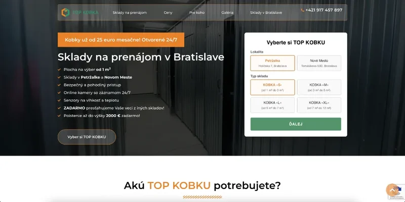 TOP KOBKA — сайт аренды складских боксов | White Eagles & Co.